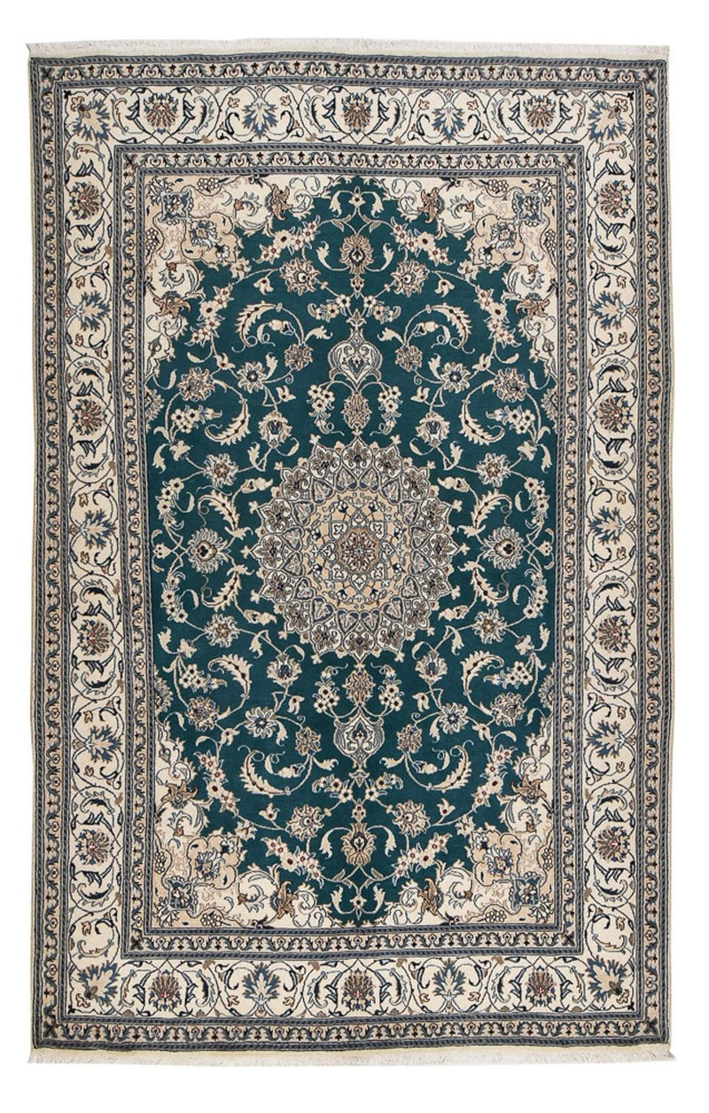 Tapis persan - Nain - 305 x 194 cm - vert