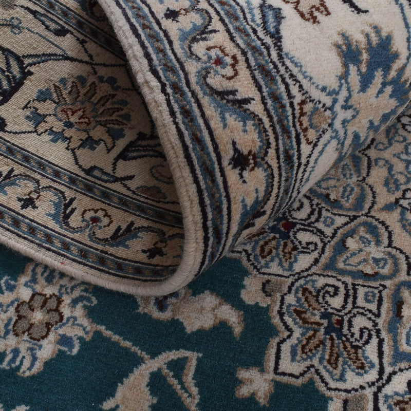 Tapis persan - Nain - 305 x 194 cm - vert