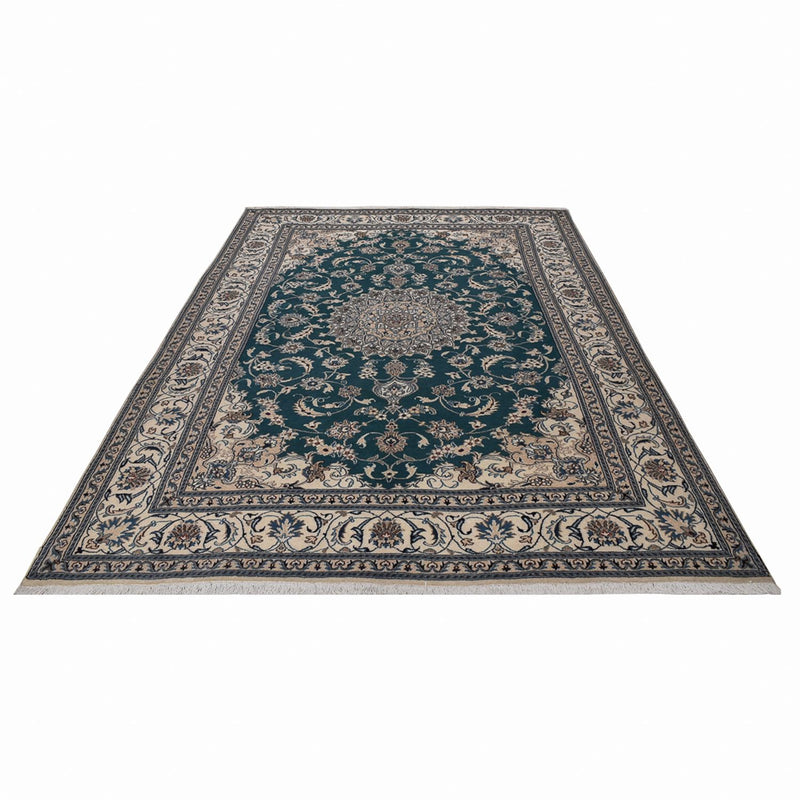 Tapis persan - Nain - 305 x 194 cm - vert