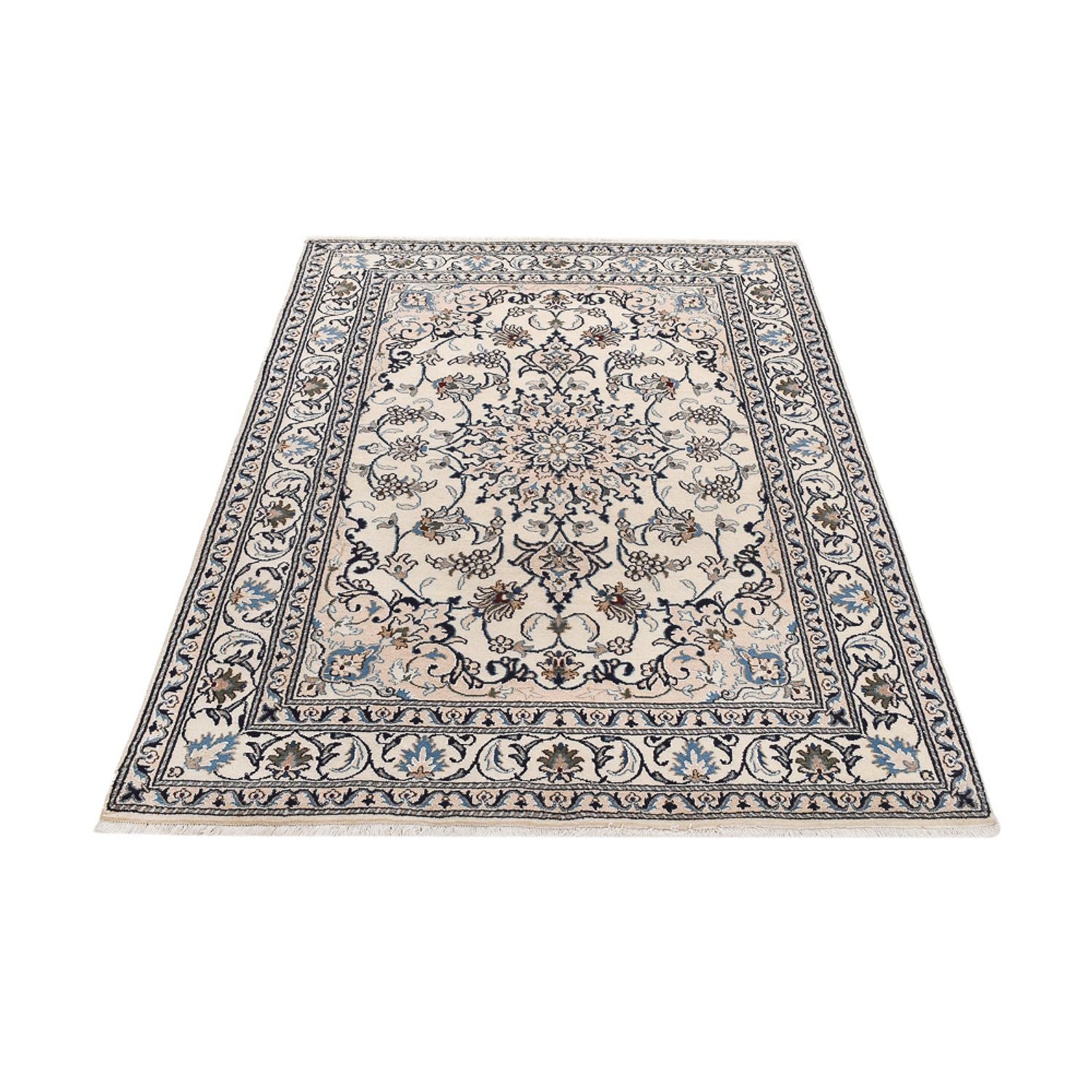 Tapis persan - Nain - 202 x 146 cm - crème