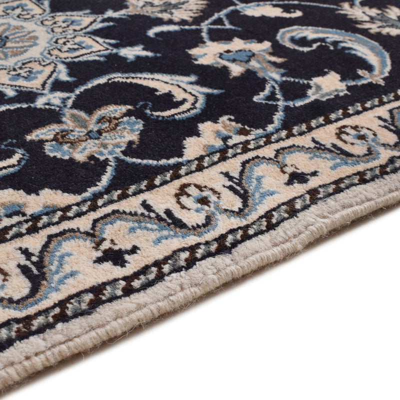 Tapis persan - Nain - 132 x 72 cm - bleu foncé