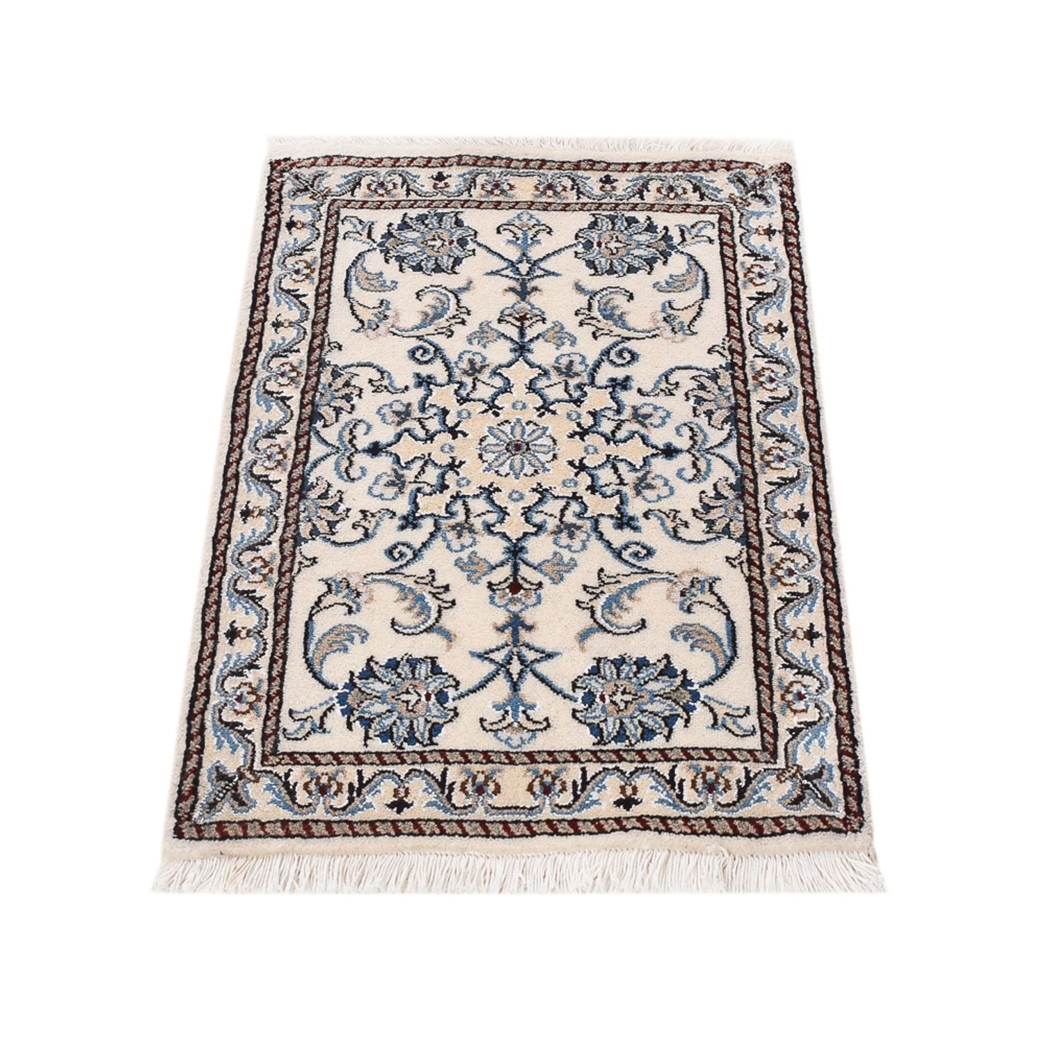Tapis persan - Nain - 85 x 56 cm - crème