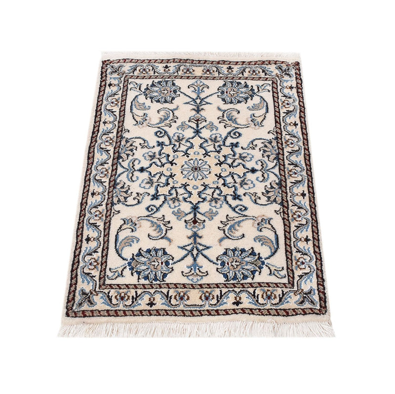 Tapis persan - Nain - 85 x 56 cm - crème