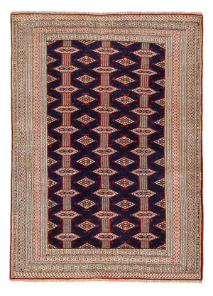 Tapis Turkaman - 175 x 125 cm - bleu foncé