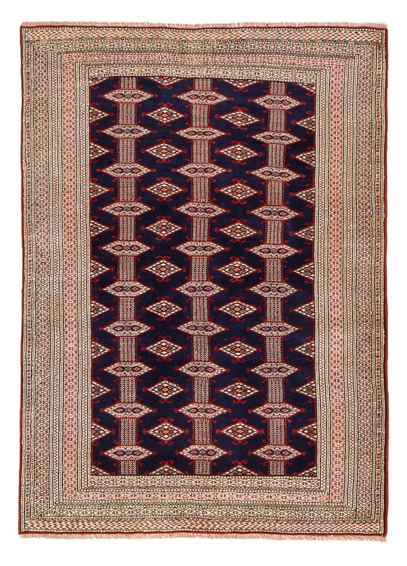 Tapis Turkaman - 175 x 125 cm - bleu foncé