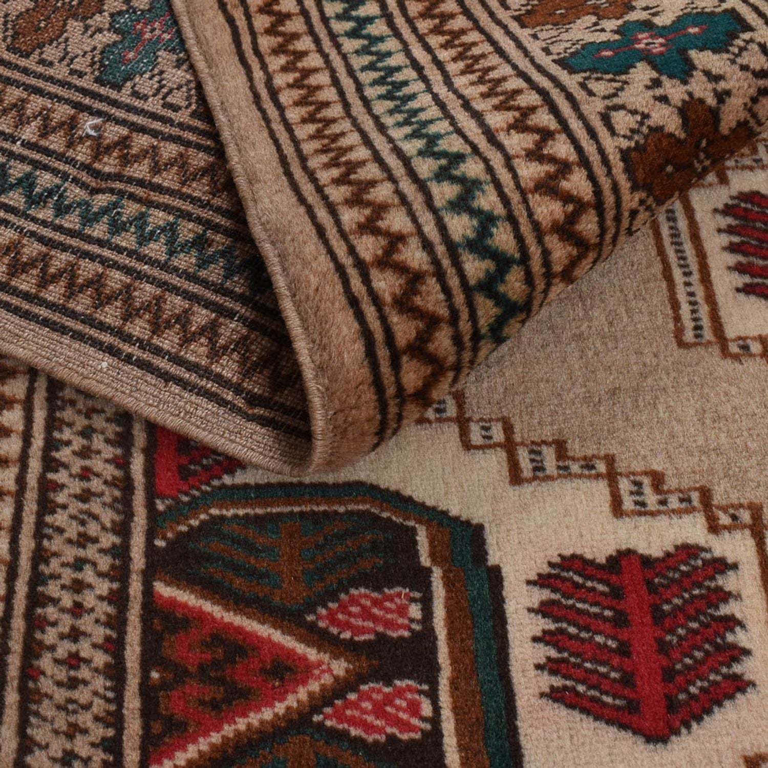Tapis Turkaman - 199 x 143 cm - multicolore