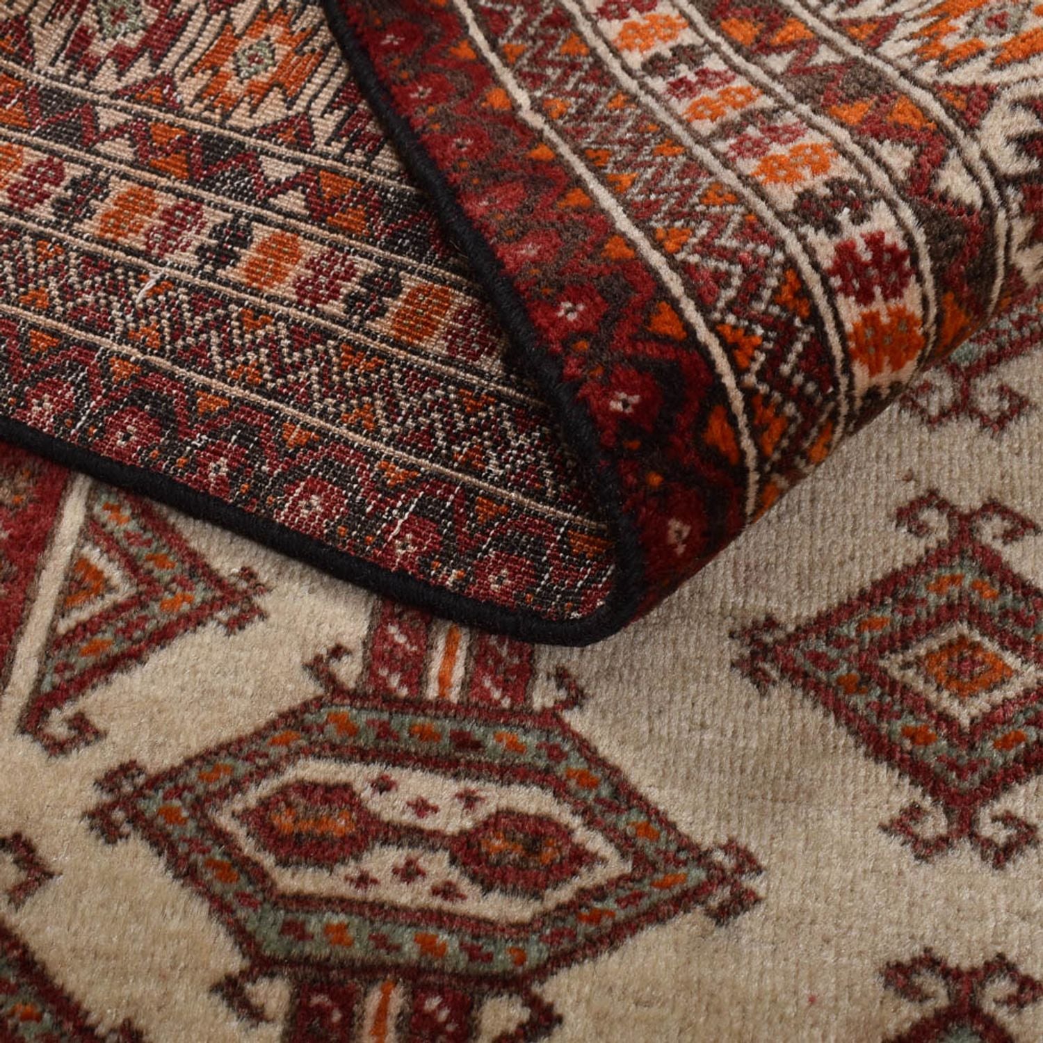 Tapis Turkaman - 204 x 121 cm - beige