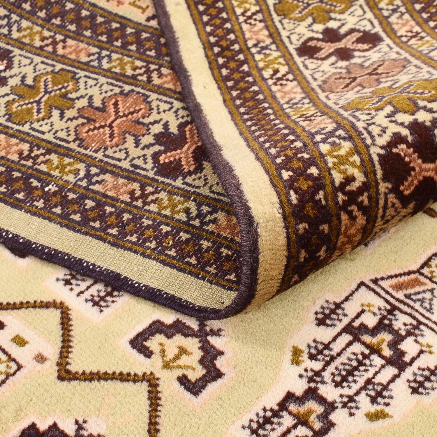 Tapis Turkaman - 213 x 146 cm - beige clair