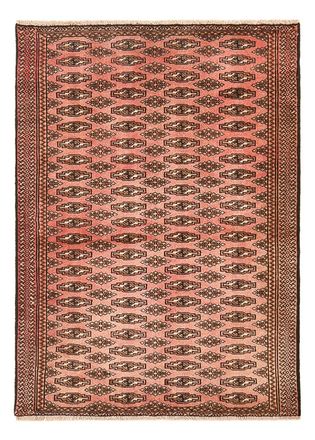 Tapis Turkaman - 128 x 90 cm - rouge clair