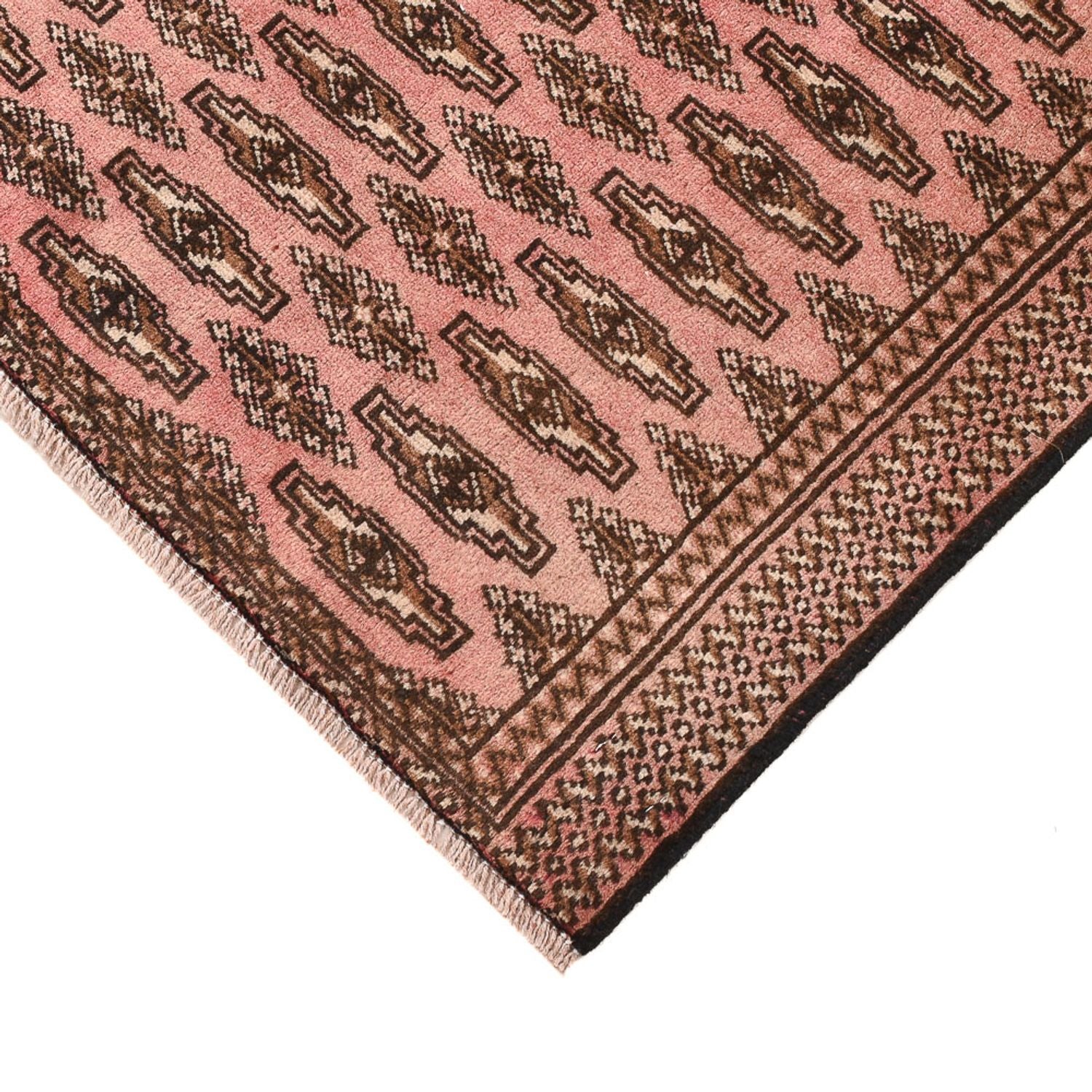 Tapis Turkaman - 128 x 90 cm - rouge clair