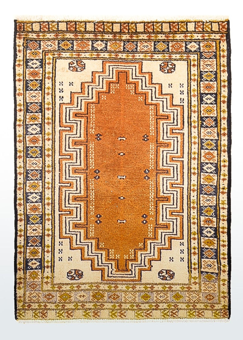 Tapis Turkaman - 86 x 56 cm - multicolore