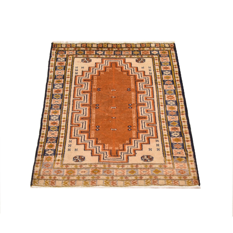 Tapis Turkaman - 86 x 56 cm - multicolore