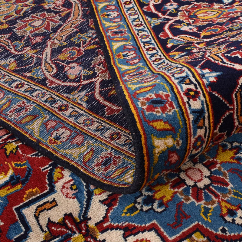 Tapis persan - Keshan - 381 x 292 cm - bleu foncé