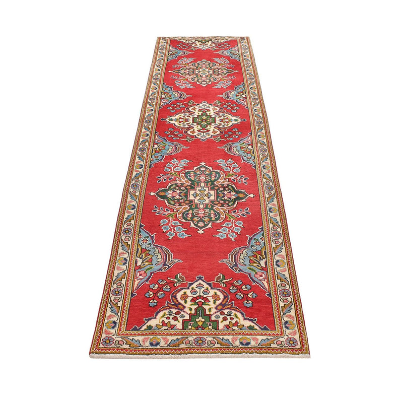 Tapis de couloir Tapis persan - Tabriz - 341 x 85 cm - rouge