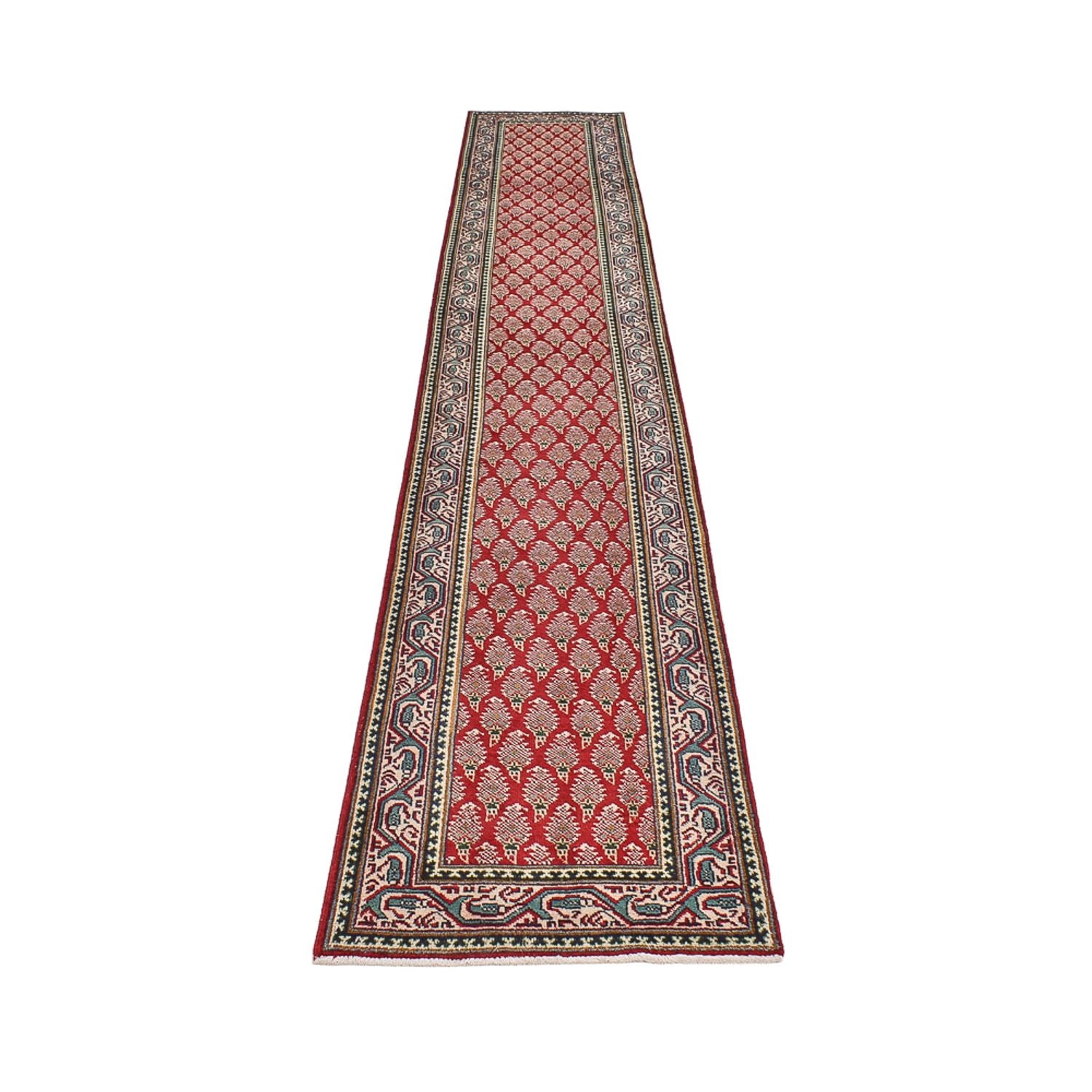 Tapis de couloir Tapis persan - Tabriz - 483 x 76 cm - rouille