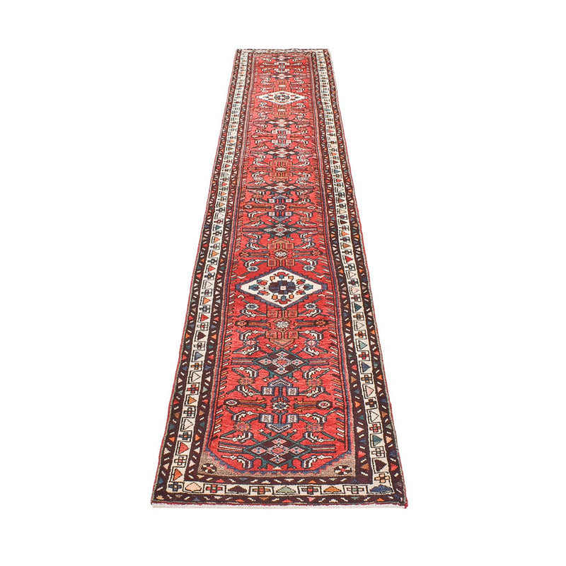Tapis de couloir Tapis persan - Nomadic - 386 x 71 cm - rouge