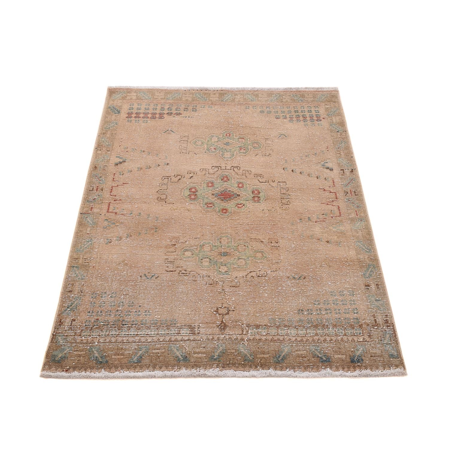 Tapis vintage - 152 x 103 cm - beige foncé