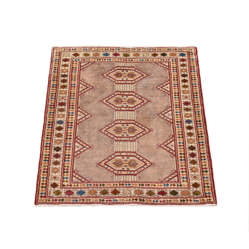 Tapis Turkaman - 78 x 64 cm - rose