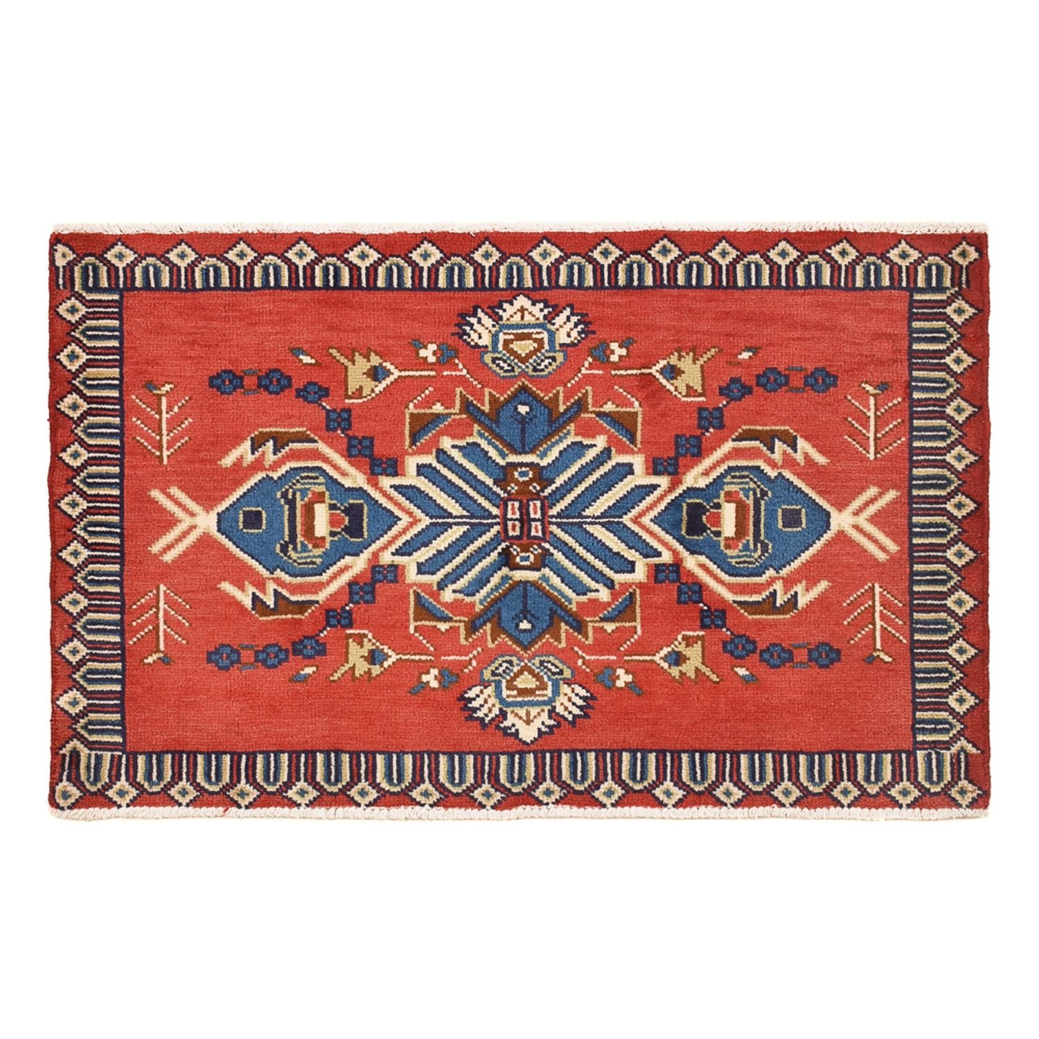 Tapis persan - Nomadic - 93 x 57 cm - rouge
