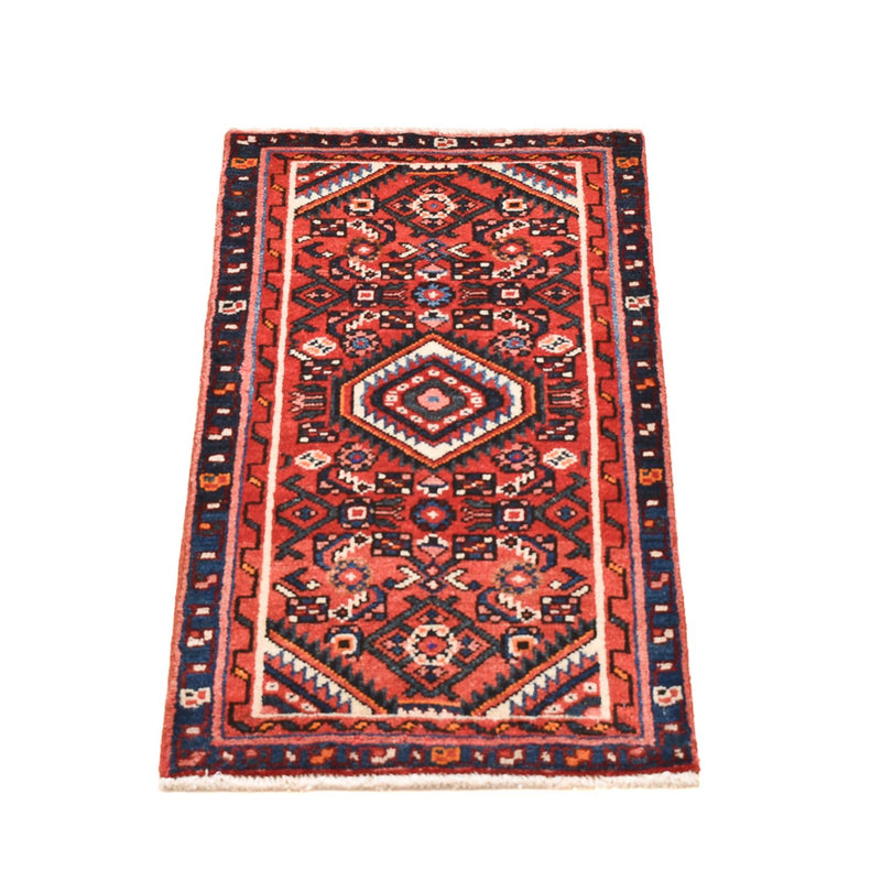 Tapis persan - Nomadic - 93 x 49 cm - rouge foncé