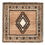 Tapis persan - Nomadic - 56 x 53 cm - beige clair