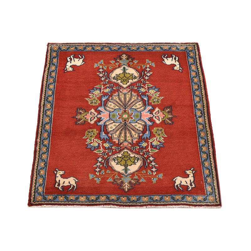 Tapis persan - Nomadic - 82 x 62 cm - rouge