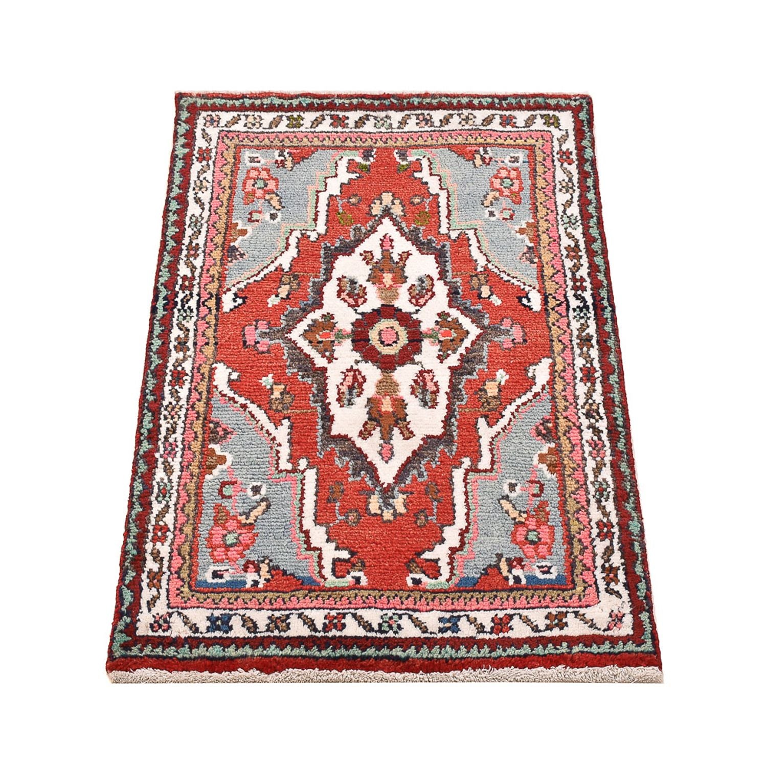 Tapis persan - Nomadic - 90 x 58 cm - rouge