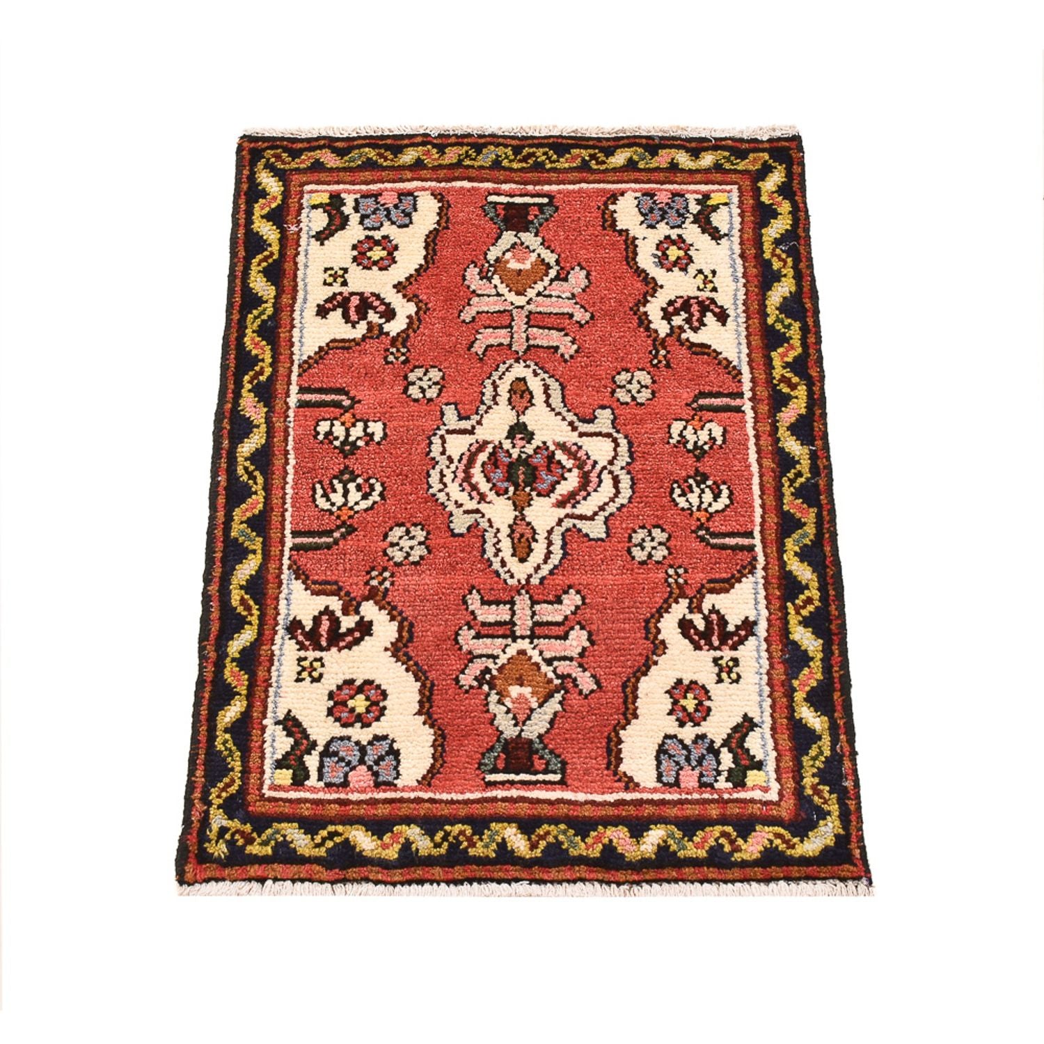 Tapis persan - Nomadic - 62 x 44 cm - rouge