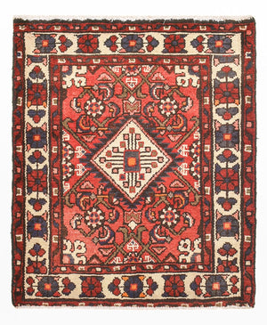 Tapis persan - Nomadic - 80 x 66 cm - rouge