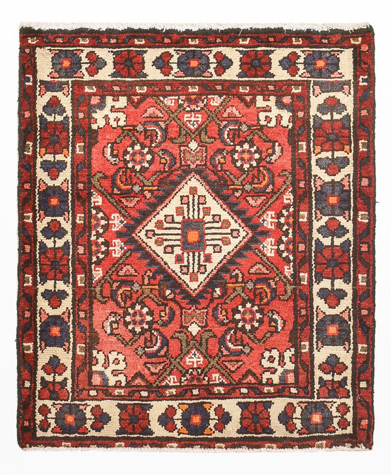 Tapis persan - Nomadic - 80 x 66 cm - rouge