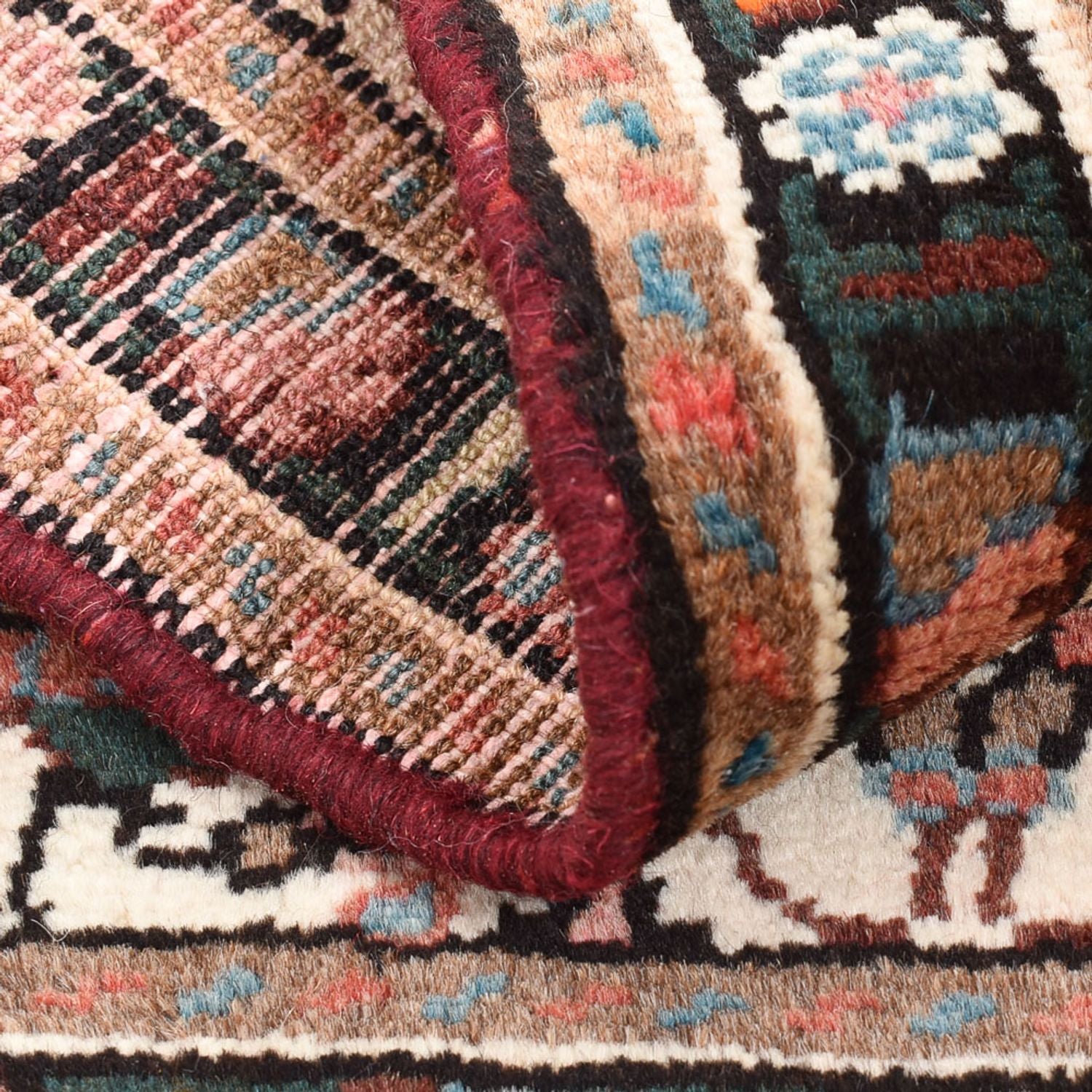 Tapis persan - Nomadic - 75 x 53 cm - multicolore