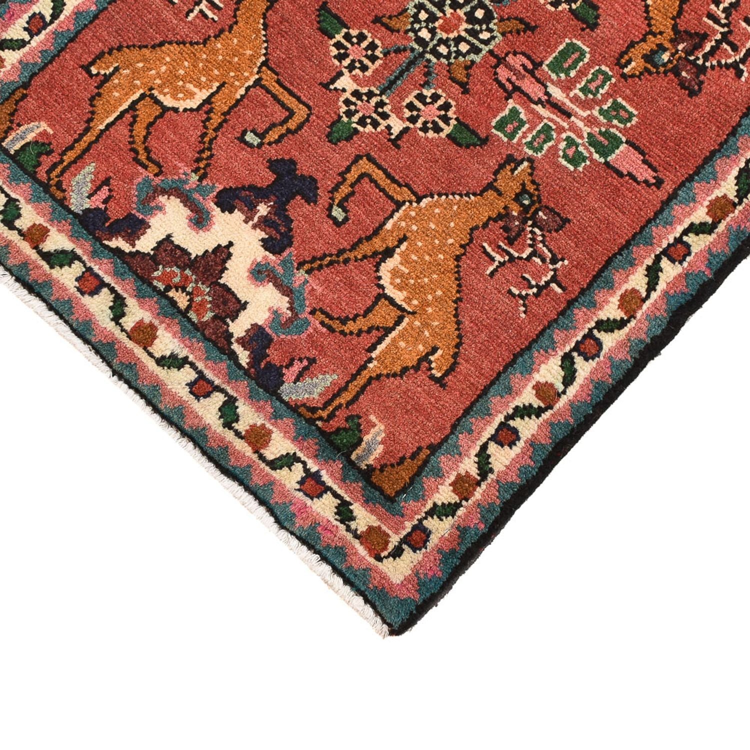 Tapis persan - Nomadic - 71 x 50 cm - rouge