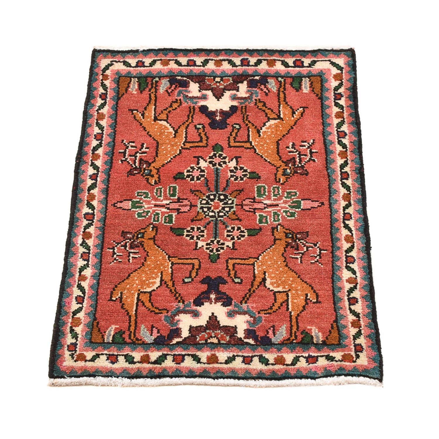 Tapis persan - Nomadic - 71 x 50 cm - rouge