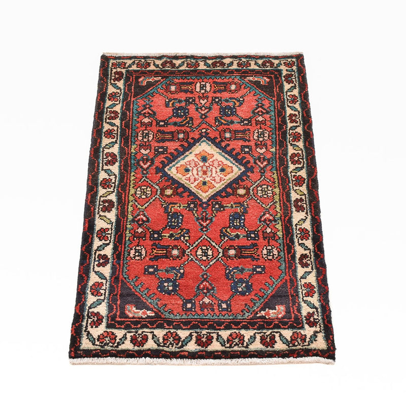 Tapis persan - Nomadic - 96 x 56 cm - rouge
