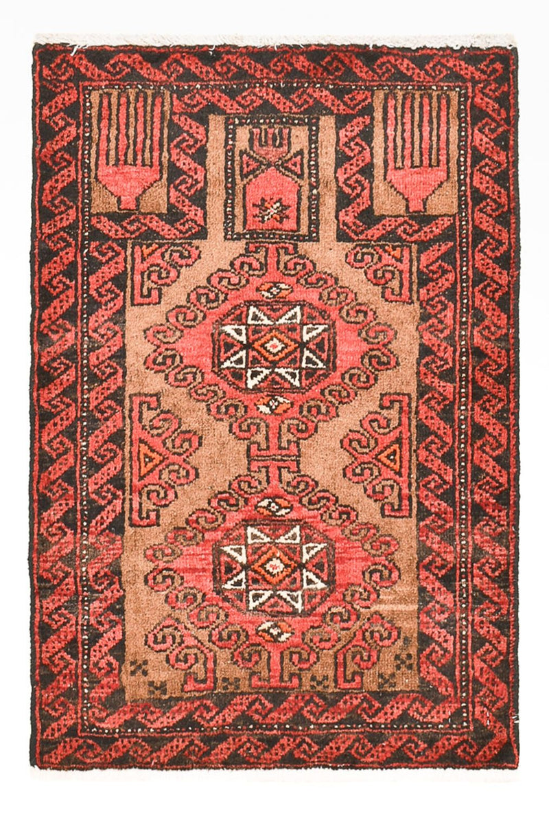Tapis persan - Nomadic - 70 x 49 cm - rouge