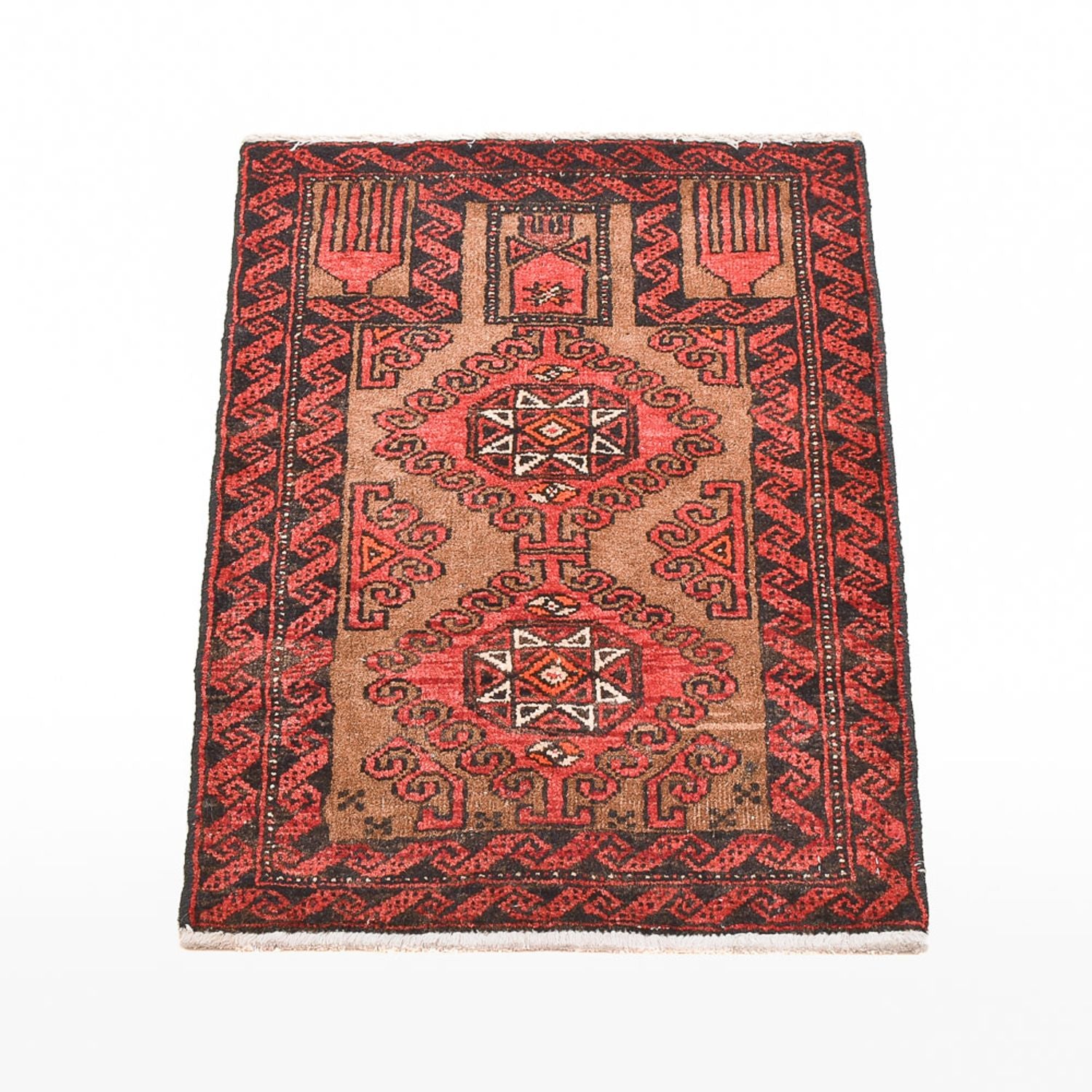 Tapis persan - Nomadic - 70 x 49 cm - rouge