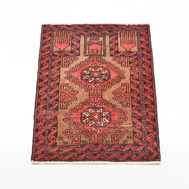Tapis persan - Nomadic - 70 x 49 cm - rouge