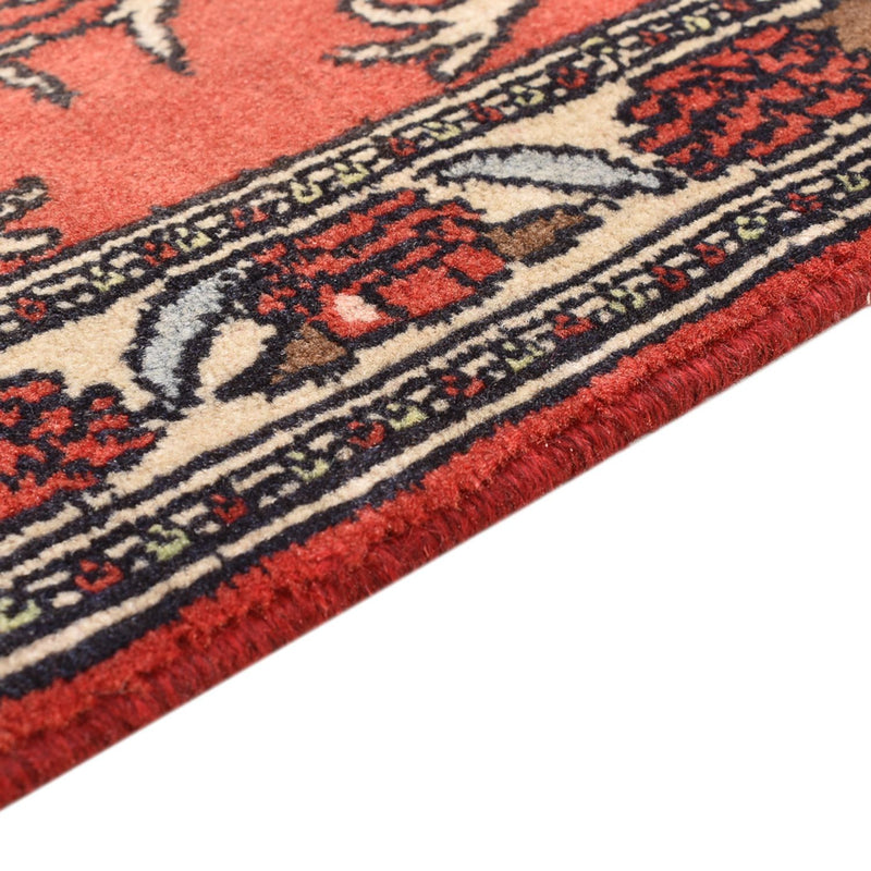 Tapis persan - Nomadic - 78 x 67 cm - rouge