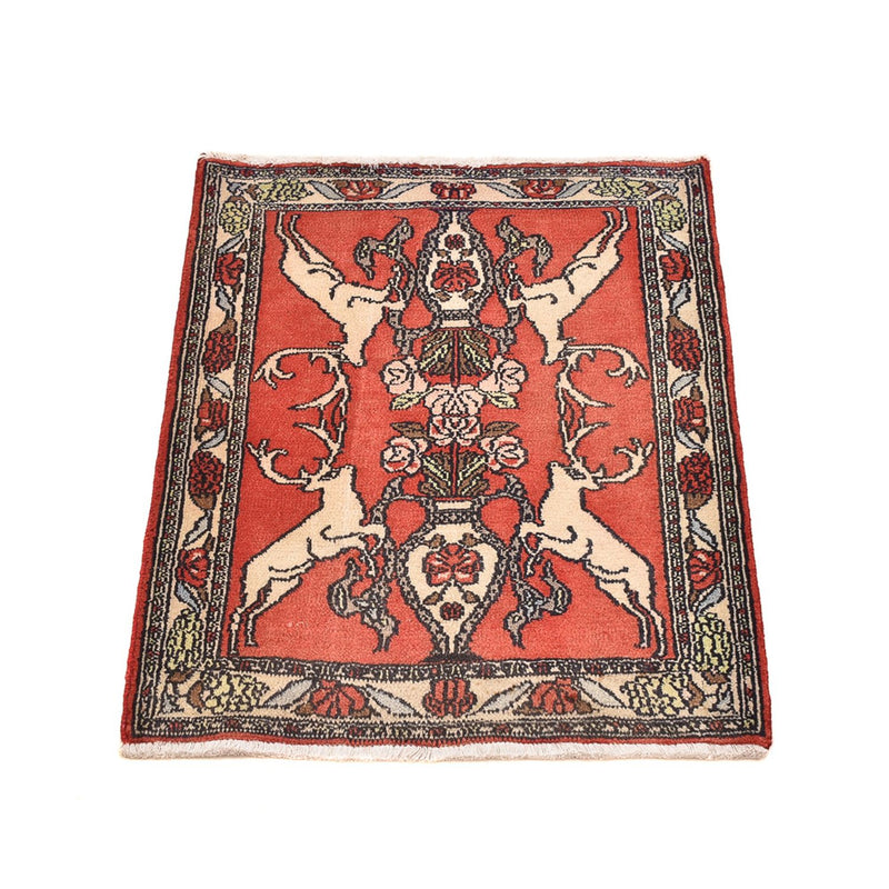 Tapis persan - Nomadic - 78 x 67 cm - rouge