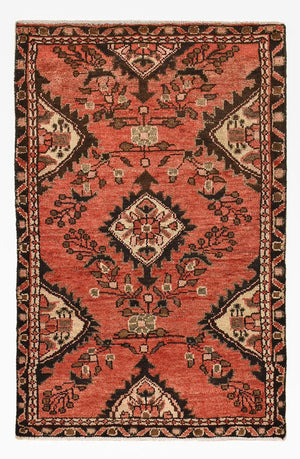 Tapis persan - Nomadic - 95 x 62 cm - rouge
