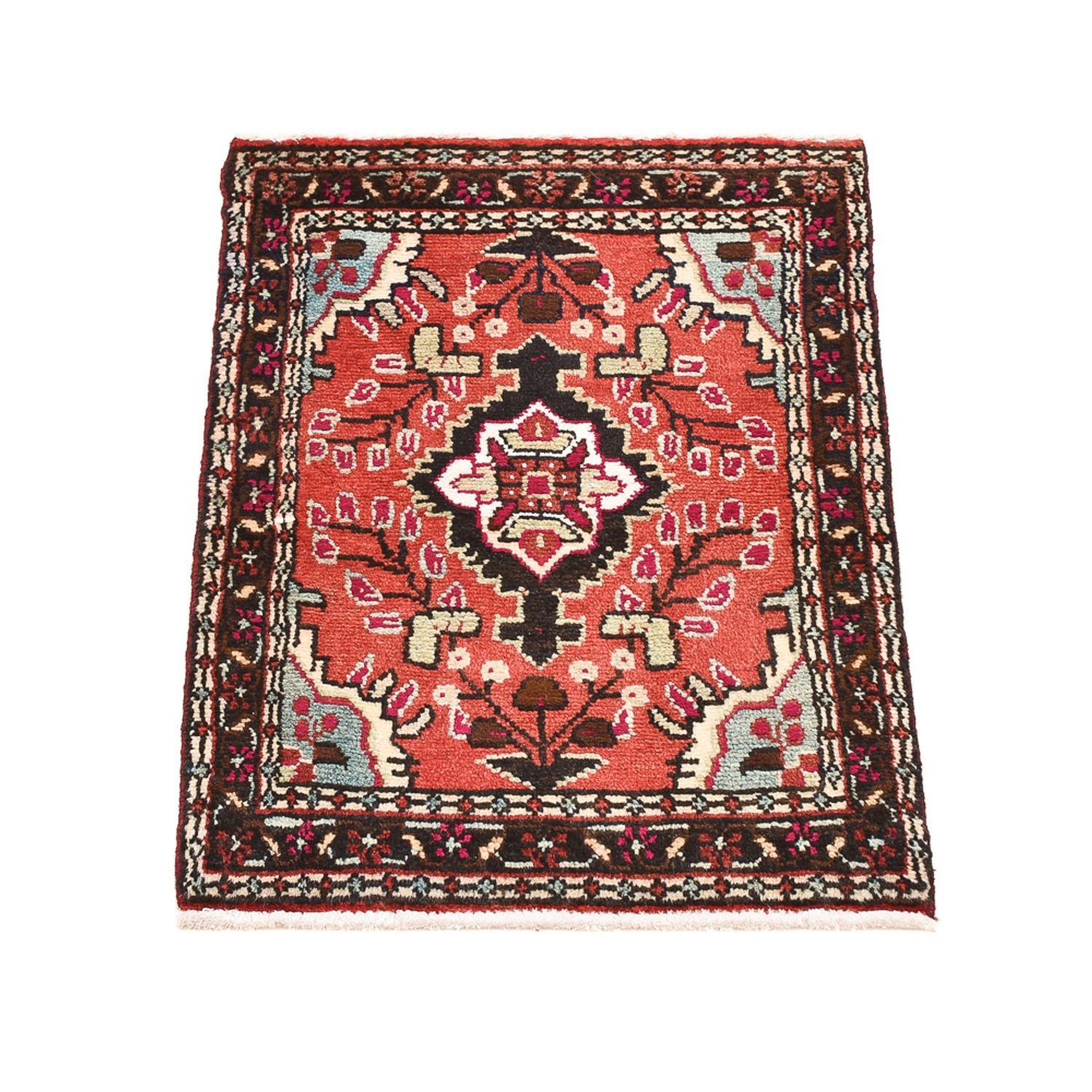 Tapis persan - Nomadic - 70 x 50 cm - rouge clair