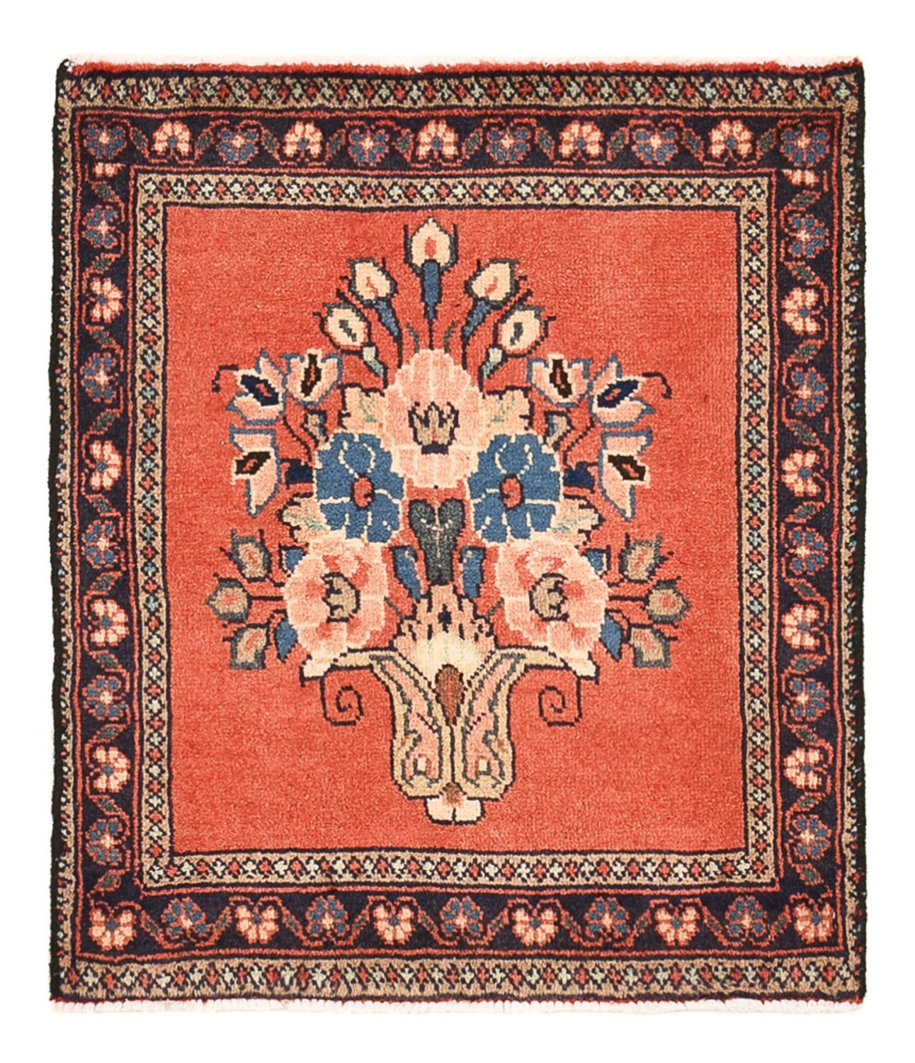 Tapis persan - Nomadic - 55 x 49 cm - rouge