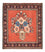 Tapis persan - Nomadic - 55 x 49 cm - rouge