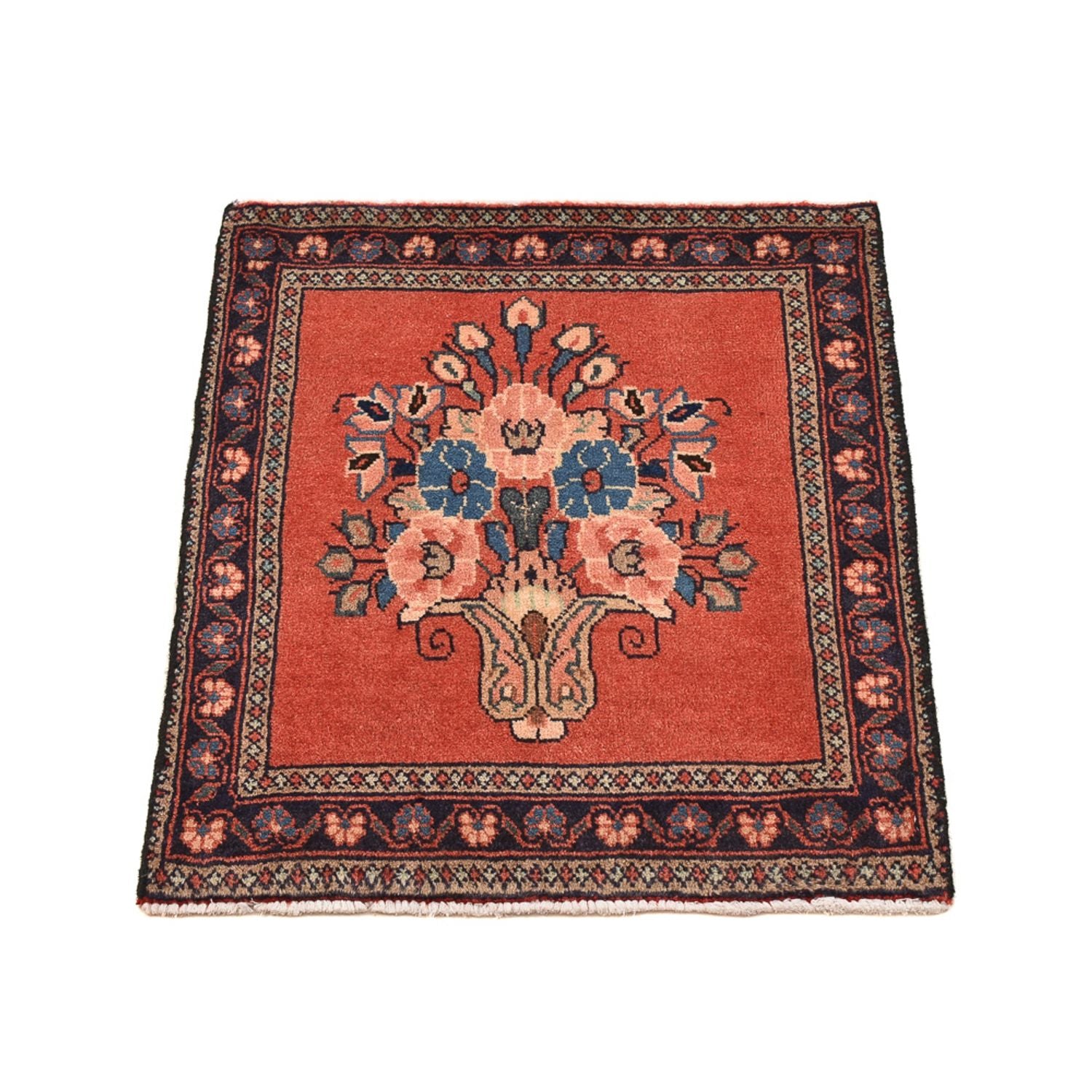 Tapis persan - Nomadic - 55 x 49 cm - rouge