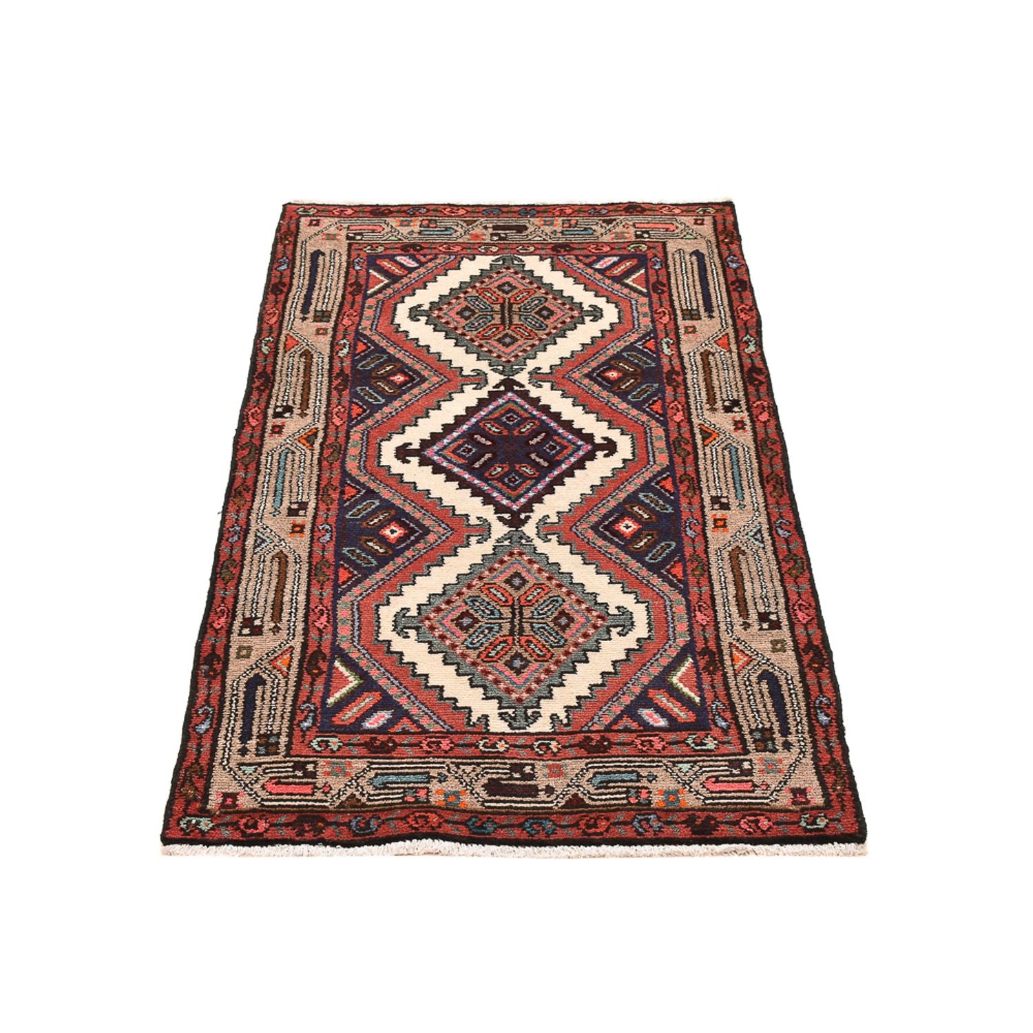 Tapis persan - Nomadic - 130 x 74 cm - multicolore