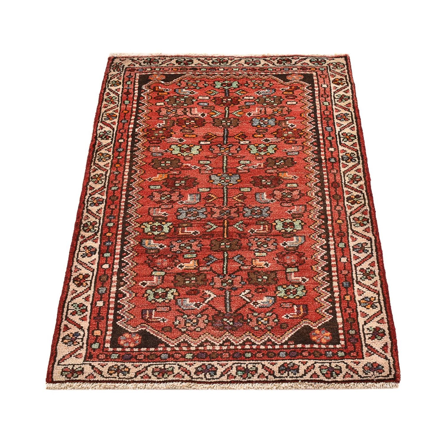 Tapis persan - Nomadic - 110 x 67 cm - rouge clair