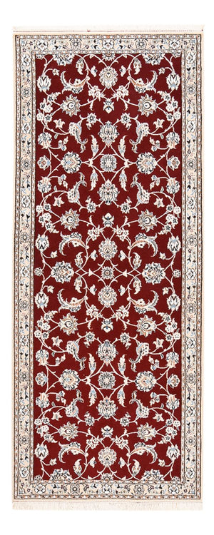 Tapis de couloir Tapis persan - Nain - Royal - 215 x 90 cm - rouge