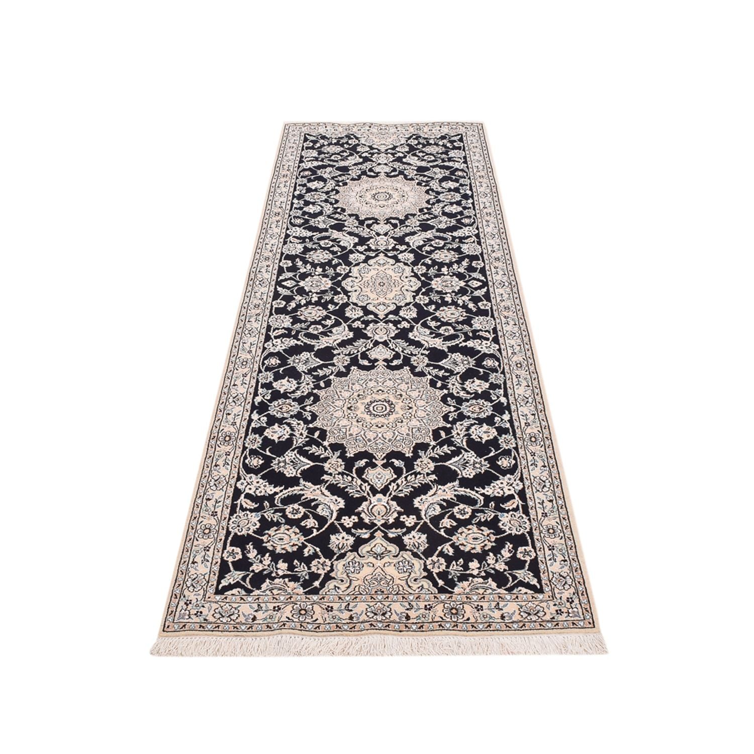 Läufer Perser - Nain - Royal - 275 x 90 cm - dunkelblau