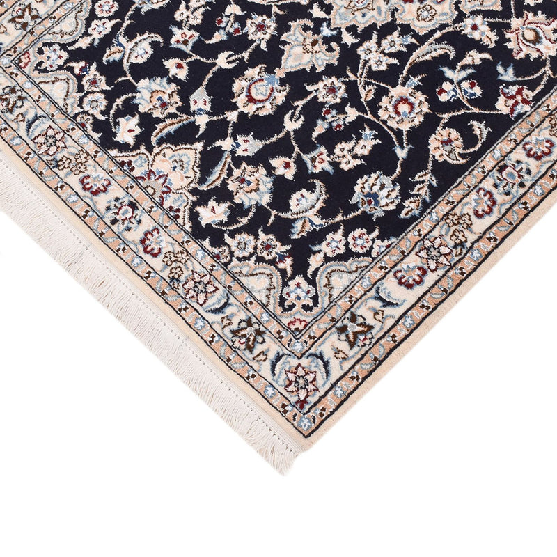Tapis de couloir Tapis persan - Nain - Royal - 220 x 72 cm - bleu foncé