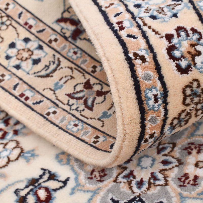 Tapis de couloir Tapis persan - Nain - Royal - 215 x 71 cm - crème